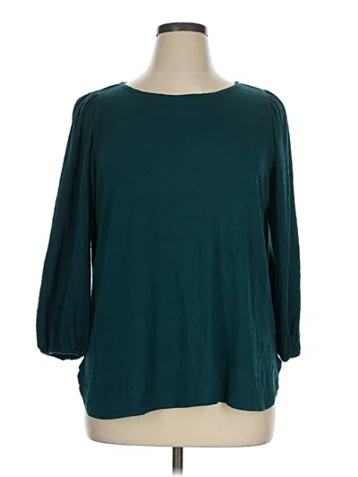 Pre-owned Max Studio 3/4 Sleeve Top Teal Boatneck Tops