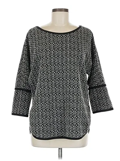 Pre-owned Max Studio 3/4 Sleeve T-shirt In Black