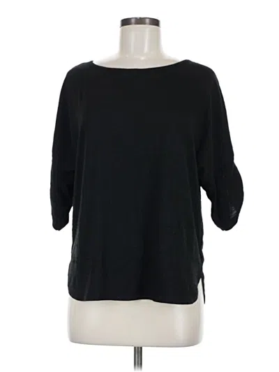 Pre-owned Max Studio 3/4 Sleeve T-shirt In Black