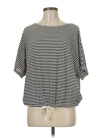 Pre-owned Max Studio 3/4 Sleeve T-shirt In Black