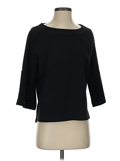 Pre-owned Max Studio 3/4 Sleeve T-shirt In Black