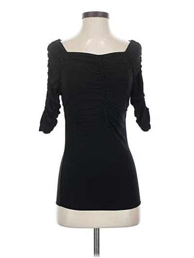 Pre-owned Max Studio 3/4 Sleeve T-shirt In Black