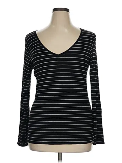 Pre-owned Max Studio 3/4 Sleeve T-shirt In Black