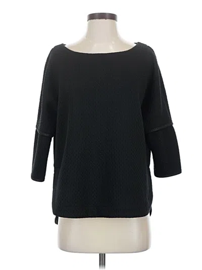 Pre-owned Max Studio 3/4 Sleeve T-shirt In Black