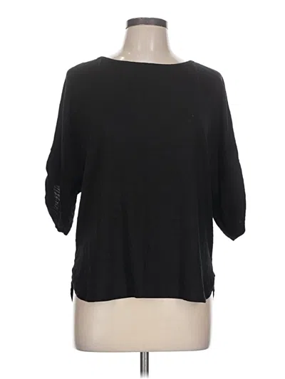 Pre-owned Max Studio 3/4 Sleeve T-shirt In Black