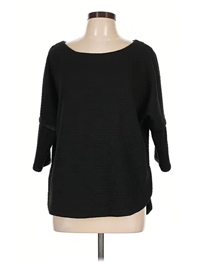 Pre-owned Max Studio 3/4 Sleeve T-shirt In Black