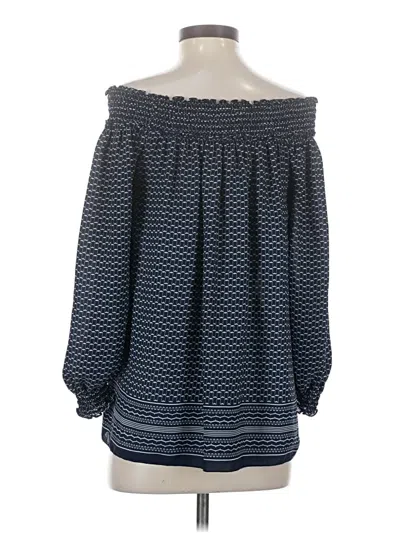 Pre-owned Max Studio 3/4 Sleeve T-shirt In Blue