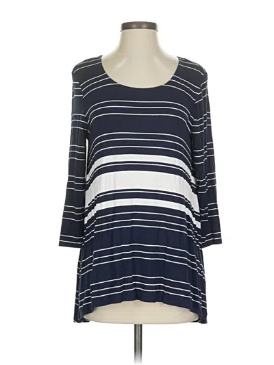 Max Studio 3/4 Sleeve T-shirt In Blue