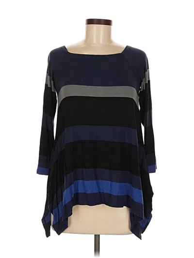 Pre-owned Max Studio 3/4 Sleeve T-shirt In Blue
