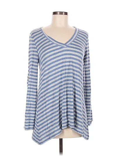 Pre-owned Max Studio 3/4 Sleeve T-shirt In Blue