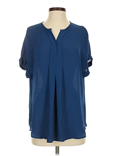 Pre-owned Max Studio 3/4 Sleeve T-shirt In Blue