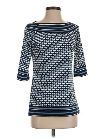 Pre-owned Max Studio 3/4 Sleeve T-shirt In Blue
