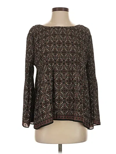 Pre-owned Max Studio 3/4 Sleeve T-shirt In Brown