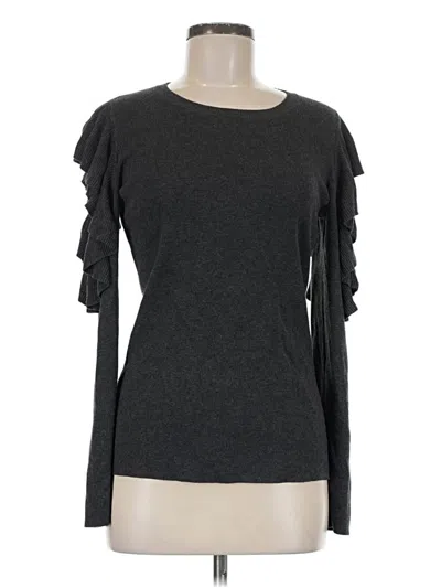 Pre-owned Max Studio 3/4 Sleeve T-shirt In Gray