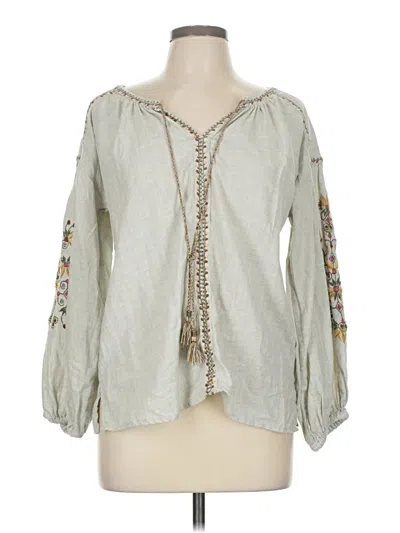 Pre-owned Max Studio 3/4 Sleeve T-shirt In Gray