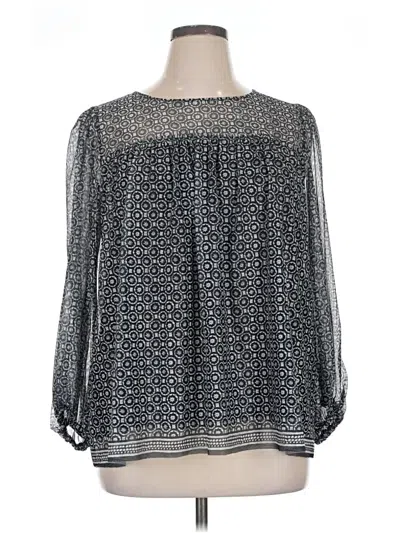 Pre-owned Max Studio 3/4 Sleeve T-shirt In Gray