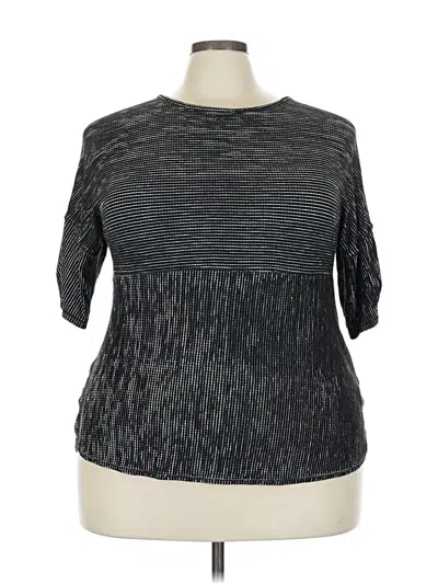 Pre-owned Max Studio 3/4 Sleeve T-shirt In Gray