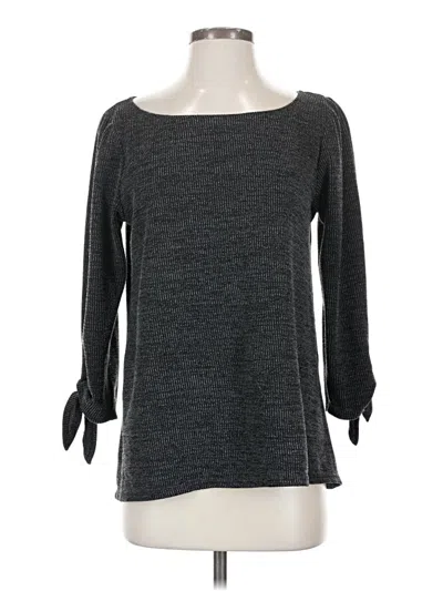 Pre-owned Max Studio 3/4 Sleeve T-shirt In Gray