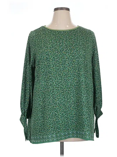 Pre-owned Max Studio 3/4 Sleeve T-shirt In Green