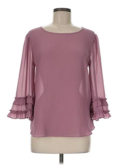 Pre-owned Max Studio 3/4 Sleeve T-shirt In Pink