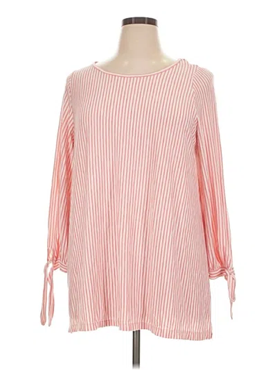 Pre-owned Max Studio 3/4 Sleeve T-shirt In Pink