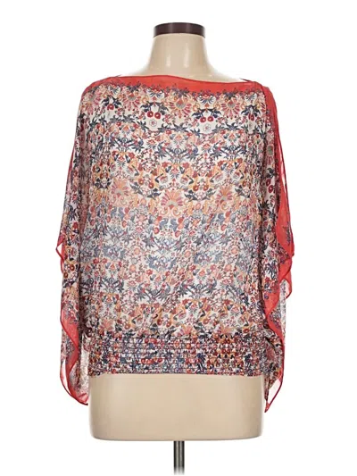 Pre-owned Max Studio 3/4 Sleeve T-shirt In Red