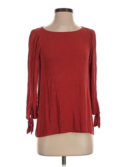 Pre-owned Max Studio 3/4 Sleeve T-shirt In Red