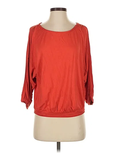 Pre-owned Max Studio 3/4 Sleeve T-shirt In Red