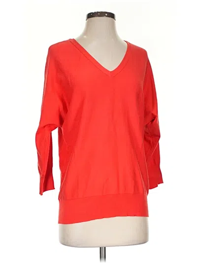 Pre-owned Max Studio 3/4 Sleeve T-shirt In Red