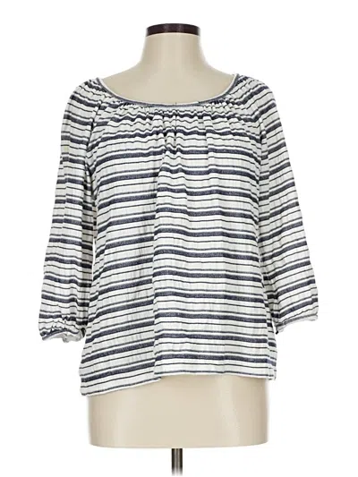 Pre-owned Max Studio 3/4 Sleeve T-shirt In Silver