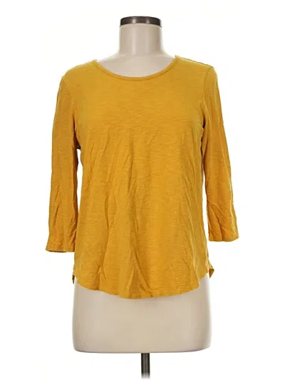 Pre-owned Max Studio 3/4 Sleeve T-shirt In Yellow