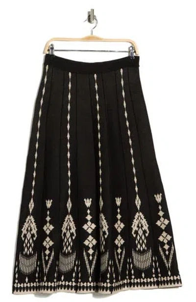 Max Studio A-line Midi Sweater Skirt In Multi