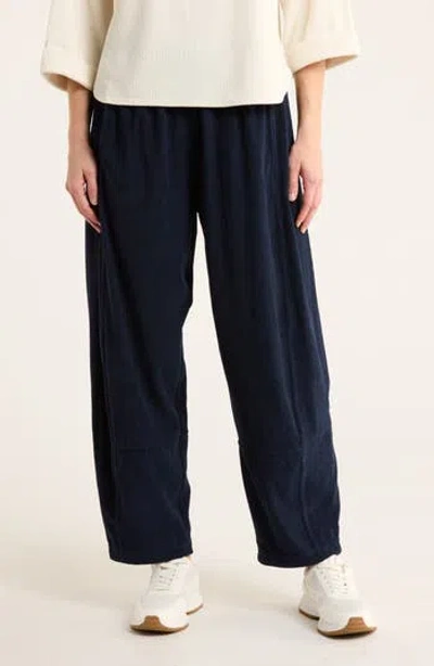 Max Studio Barrel Leg Corduroy Pants In Blue