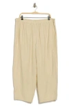 Max Studio Barrel Leg Linen Blend Pants