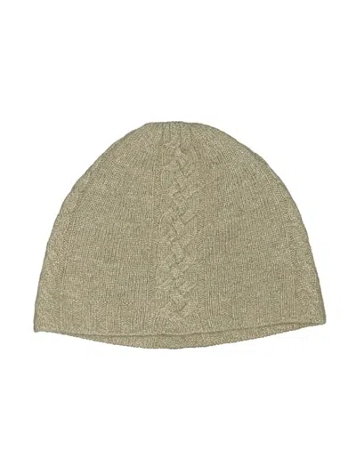 Pre-owned Max Studio Beanie Hat In Tan