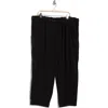 Max Studio Belted Twill Crop Barrel Leg Pants In Black