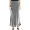 Max Studio Bias Cut Satin Midi Skirt In Metallic Silver