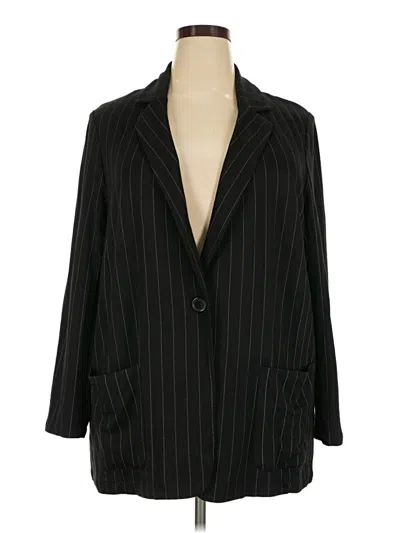 Pre-owned Max Studio Blazer Jacket In Black