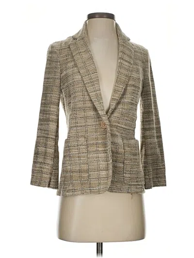 Pre-owned Max Studio Blazer Jacket In Gold