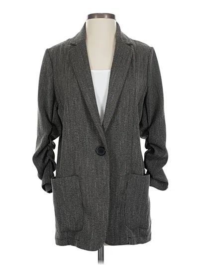 Pre-owned Max Studio Blazer Jacket In Gray
