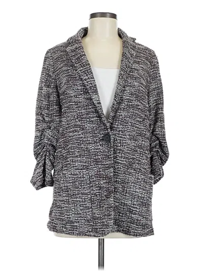 Pre-owned Max Studio Blazer Jacket In Gray