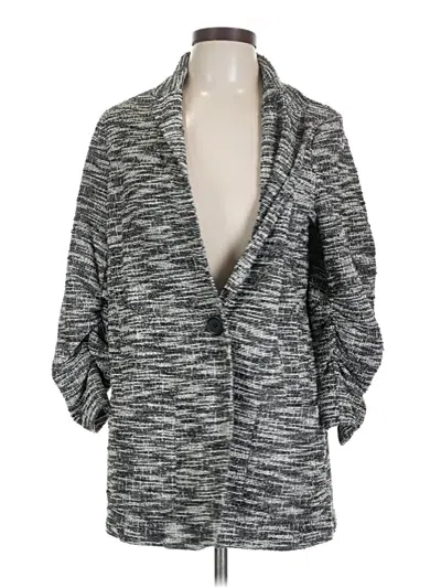 Pre-owned Max Studio Blazer Jacket In Gray