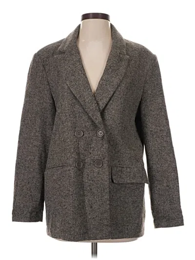 Pre-owned Max Studio Blazer Jacket In Gray