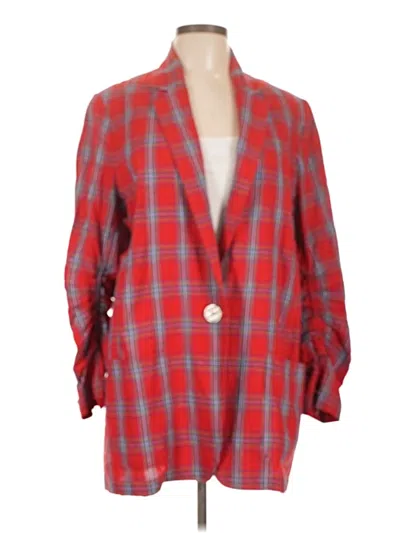 Pre-owned Max Studio Blazer Jacket In Red