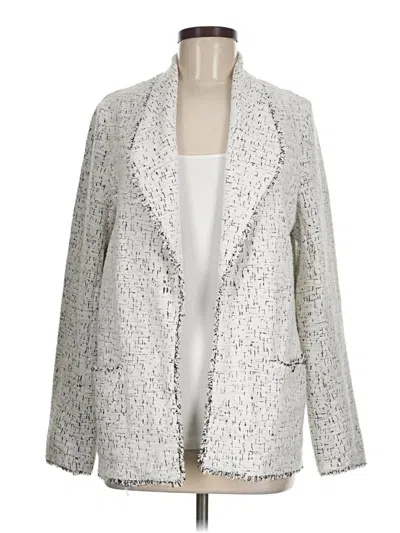 Pre-owned Max Studio Blazer Jacket In Silver