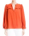Max Studio Blouse In Brown