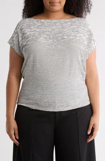 Max Studio Boat Neck Cap Sleeve T-shirt