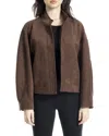 Max Studio Bomber Jacket In Brown