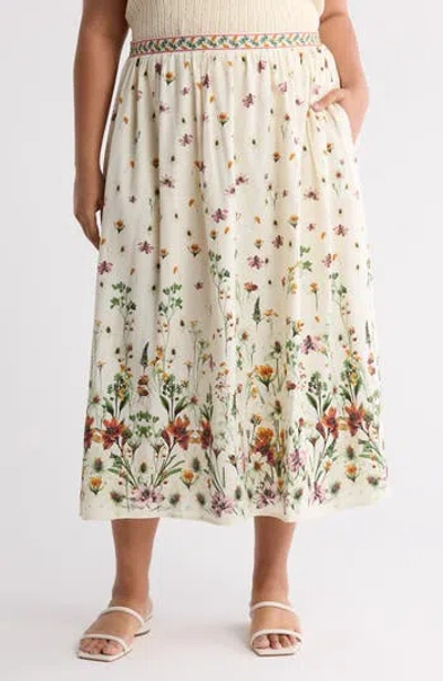 Max Studio Border Print Maxi Skirt