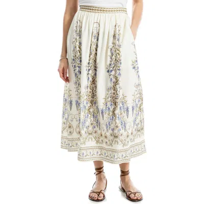Max Studio Border Print Maxi Skirt